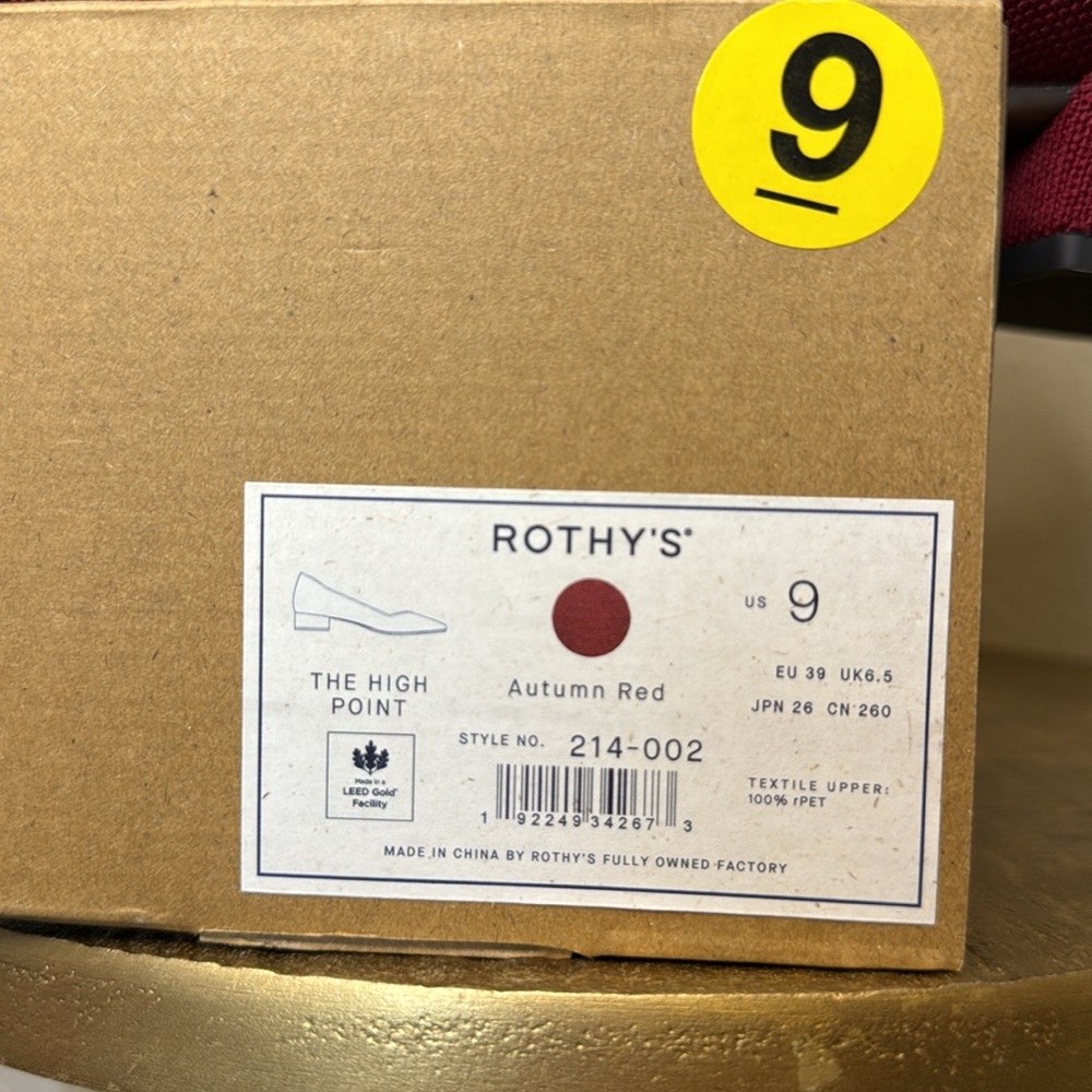 Rothy's The High Point, Autumn Red Size 9women NWT - Picture 5 of 12